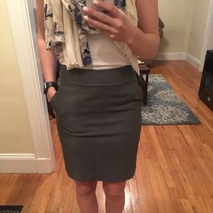 Gray pencil skirt
